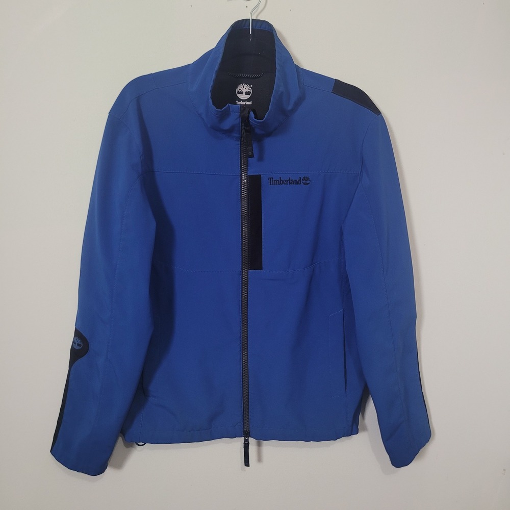 Timberland Size M Softshell Jacket Women's Blue Full Zip Fleece Lined Outdoor